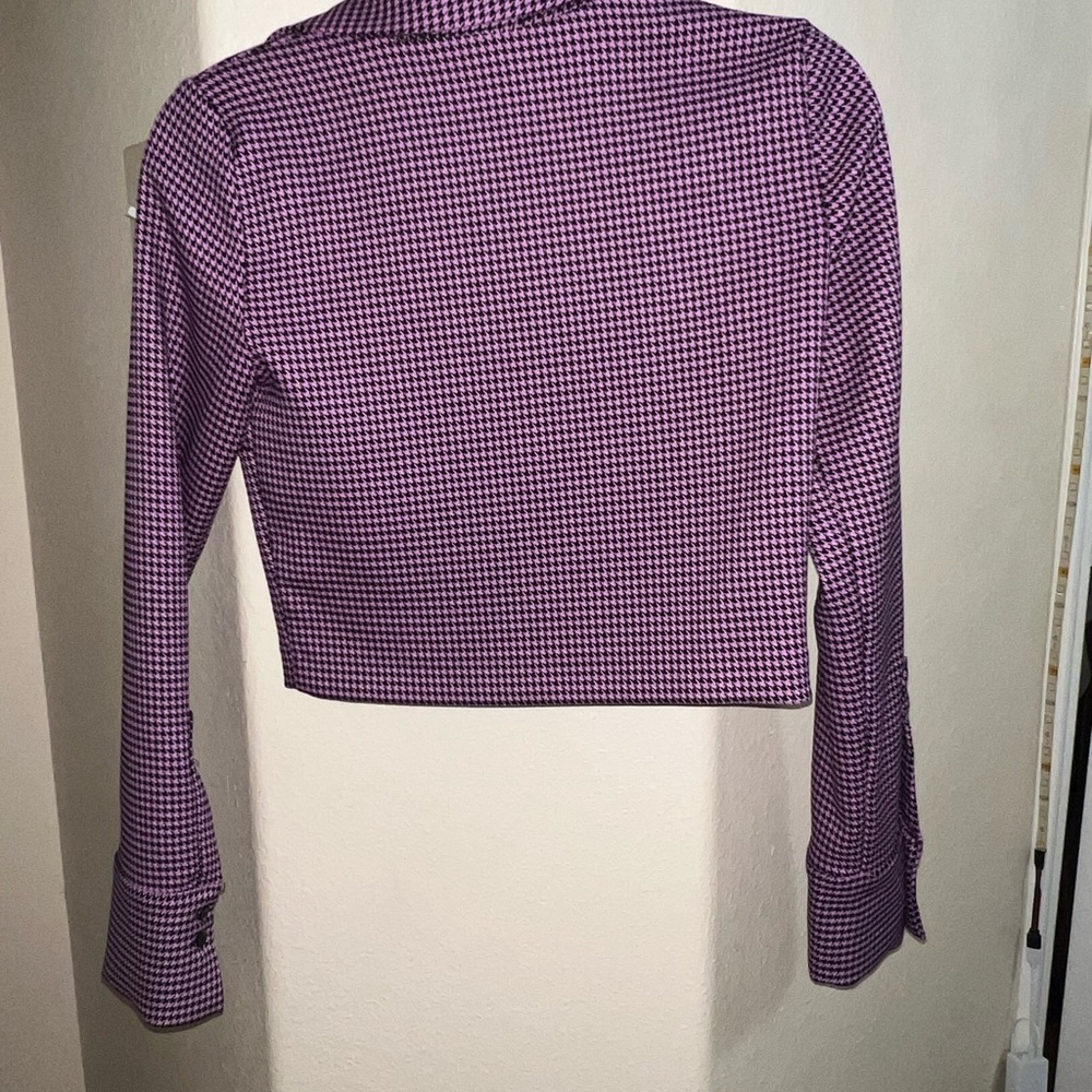 Zara pink crop shirt